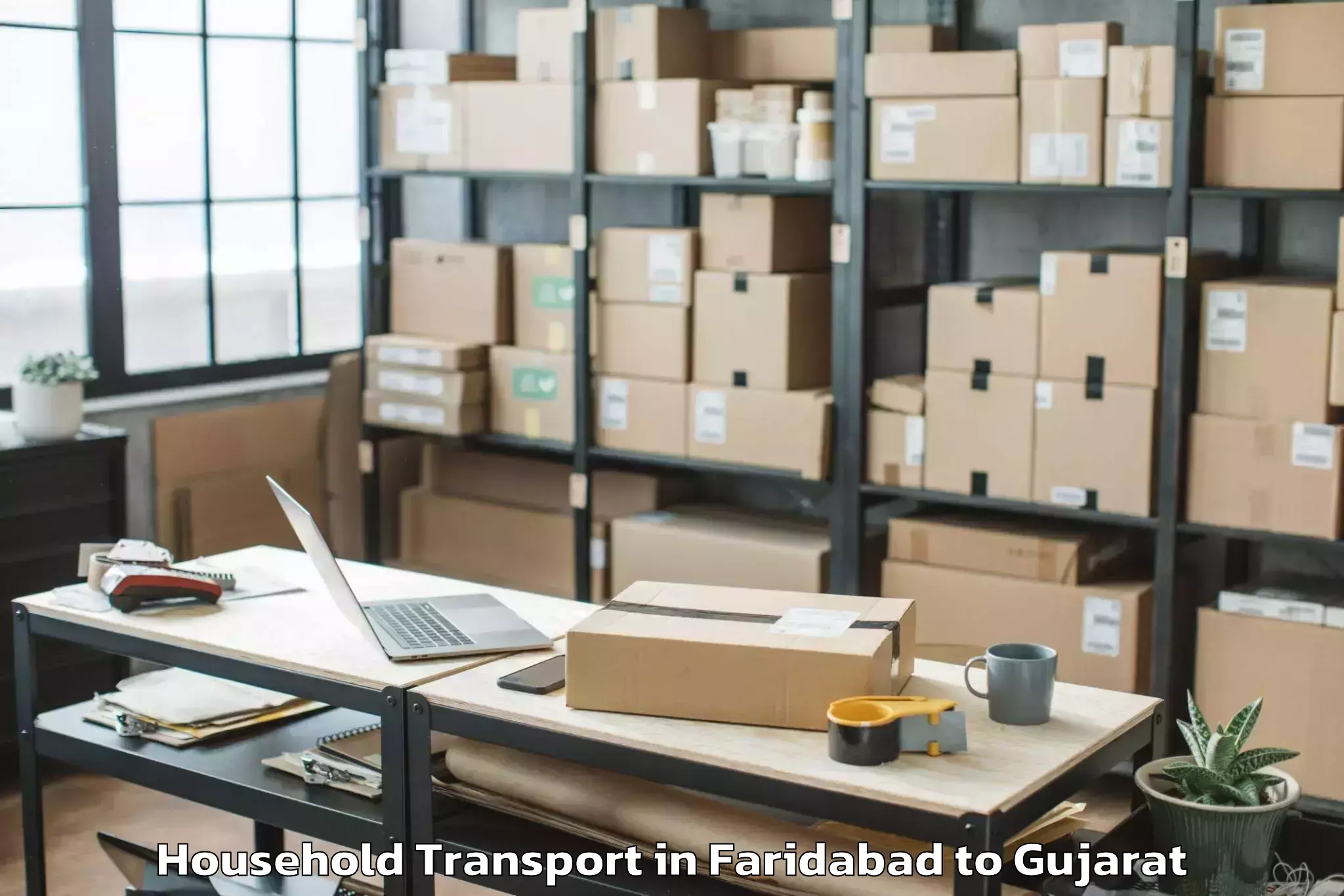 Faridabad to Madhav Kampo Household Transport